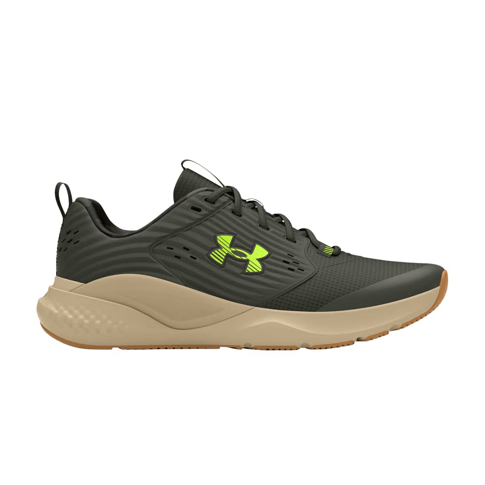 Under Armour Charged Commit 4 Camo Baroque Green High Vis Yellow