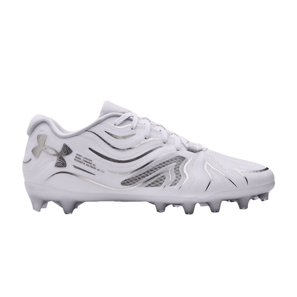 Under Armour Command MC Lacrosse White Metallic Silver