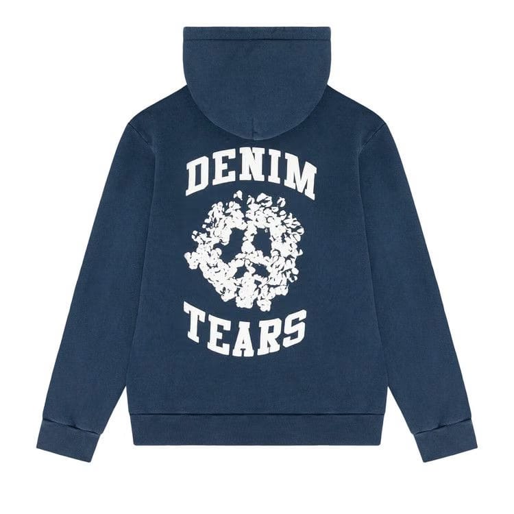 Denim Tears University Zip Hoodie Navy