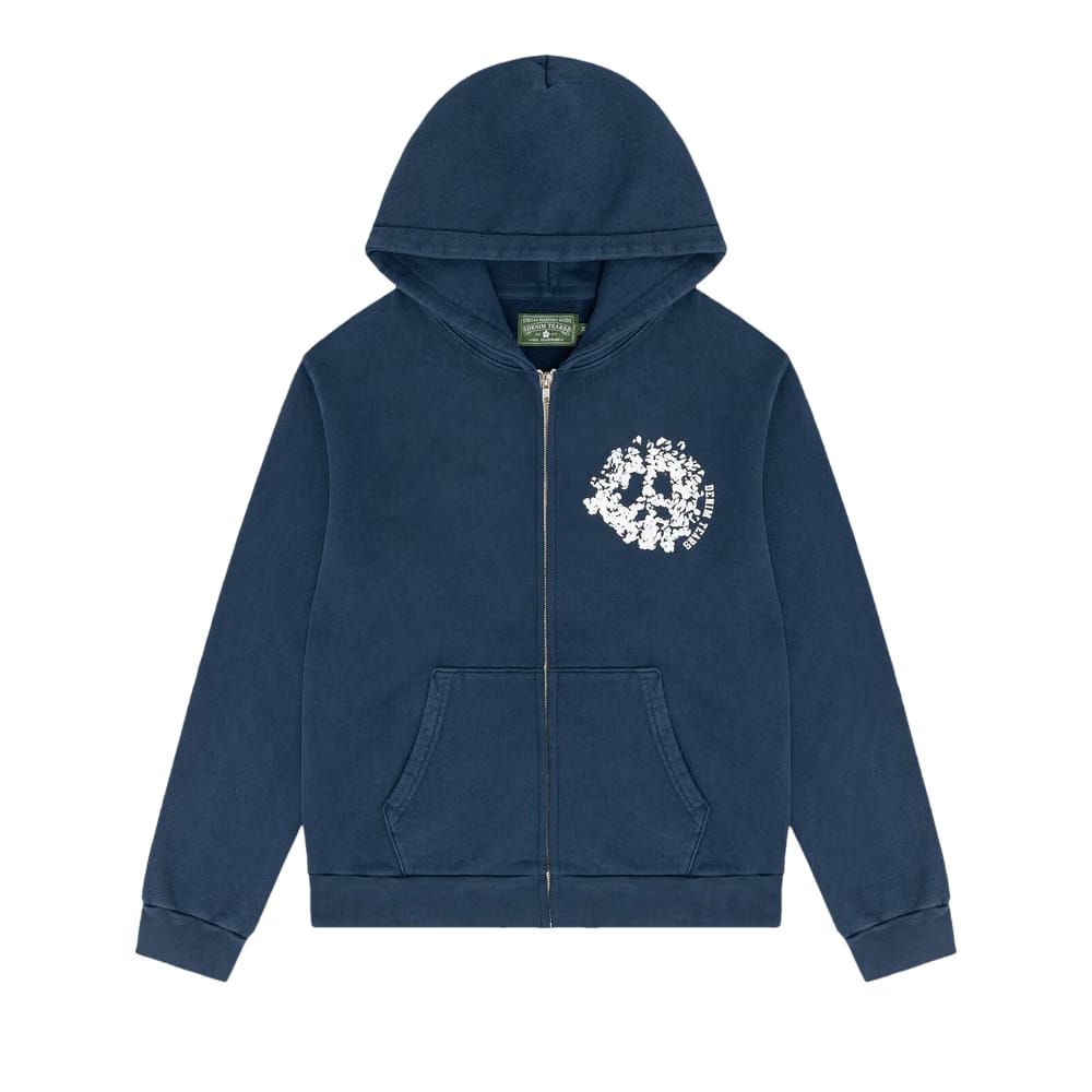 Denim Tears University Zip Hoodie Navy