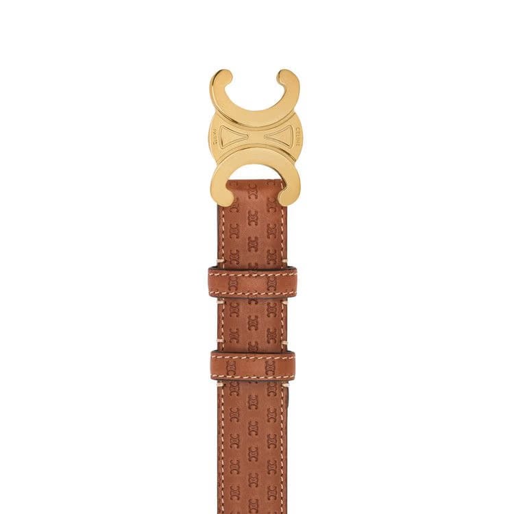 CELINE Medium Elegant Belt Tan