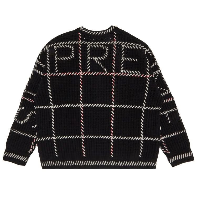 Supreme Quilt Stitch Sweater Black