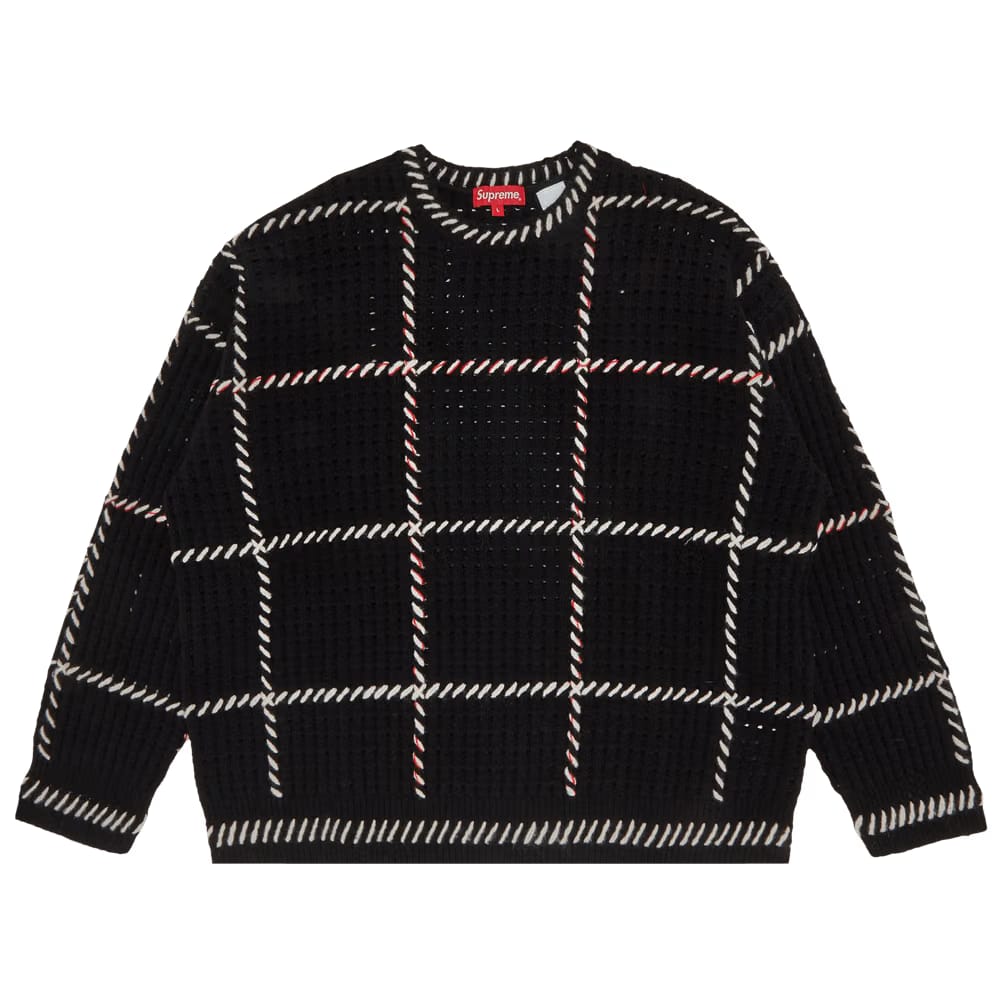 Supreme Quilt Stitch Sweater Black