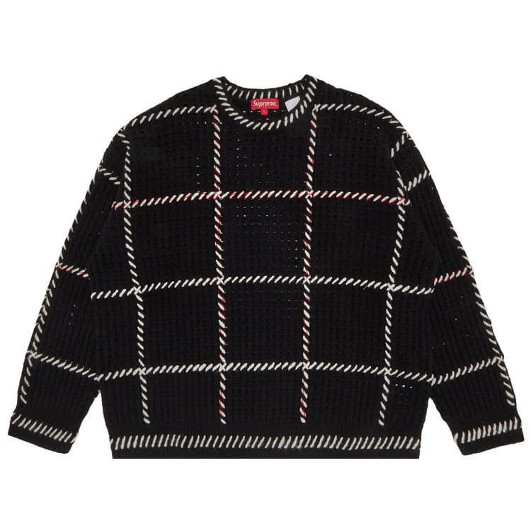 Supreme Quilt Stitch Sweater Black