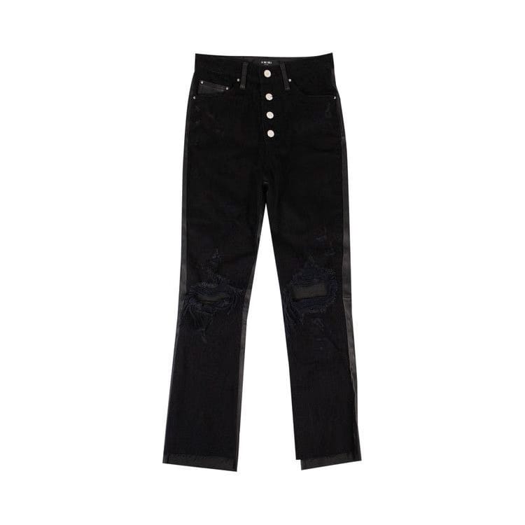 Amiri Cropped Flare Jeans Black