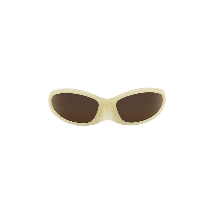 Balenciaga Wrap Around Sunglasses Yellow/Brown