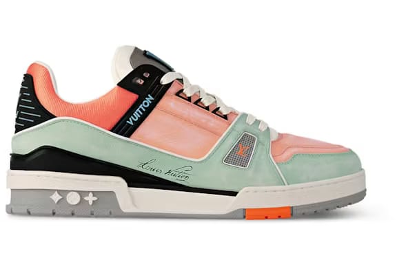 Louis Vuitton LV Trainer Orange Teal Vintage