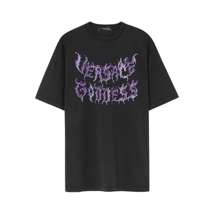 Versace Goddess Logo T-Shirt Black