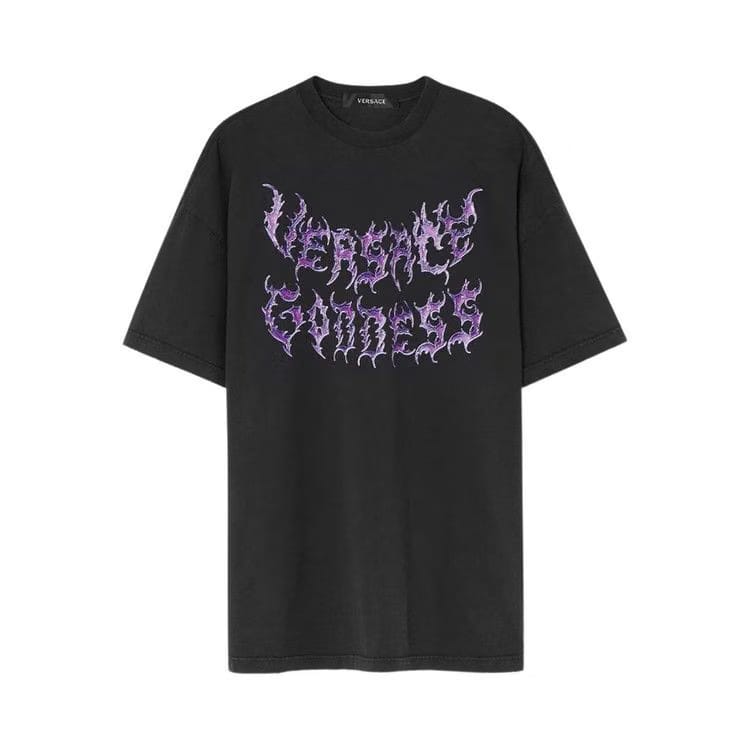 Versace Goddess Logo T-Shirt Black