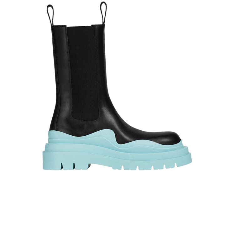 Bottega Veneta Wmns Tire Boot 'Black Pale Blue'