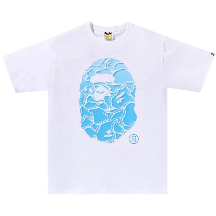 BAPE ABC Sea Surface Camo Ape Head T-Shirt White
