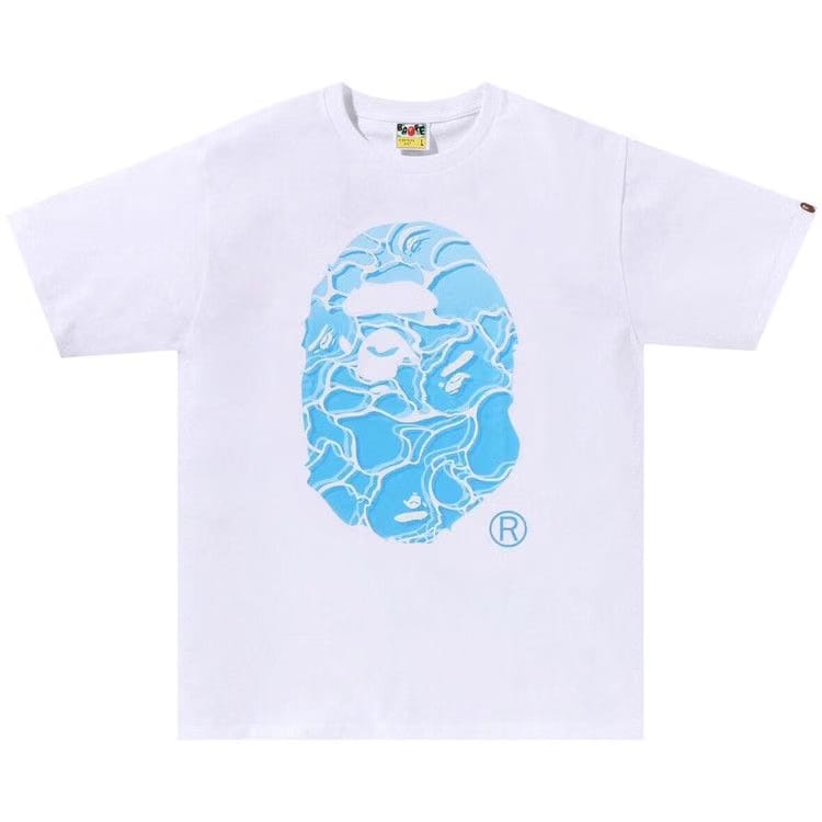 BAPE ABC Sea Surface Camo Ape Head T-Shirt White