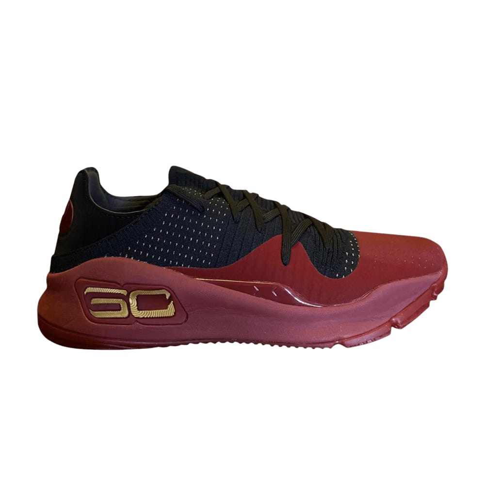 Under Armour Curry 4 Low TB Black Red Gold Sample
