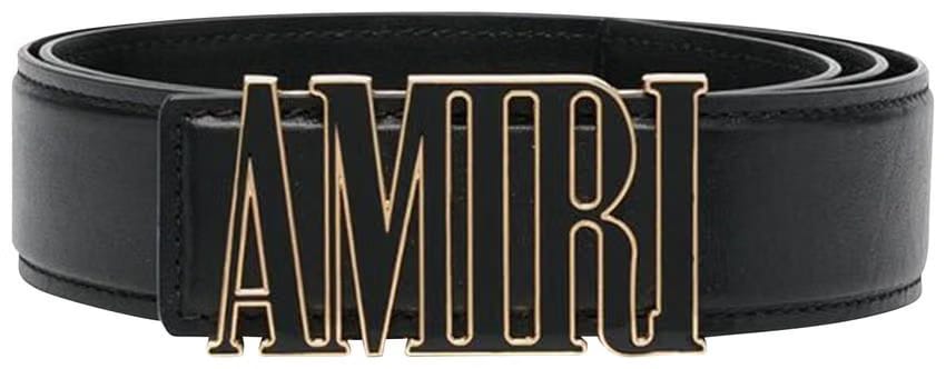 Amiri Nappa 4cm Belt Black