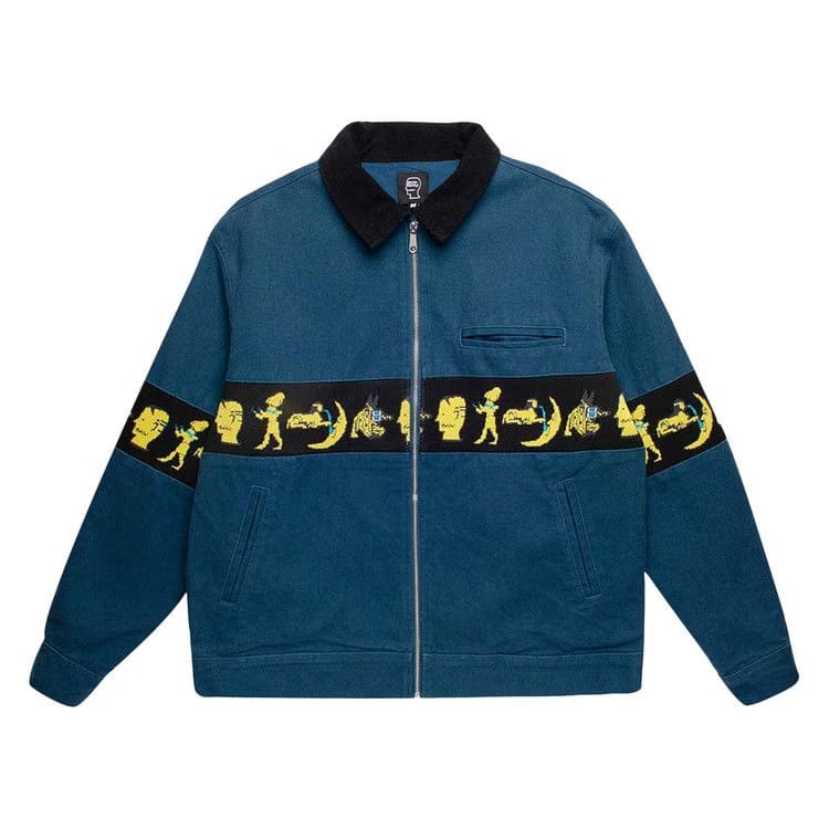 Brain Dead Egyptian Canvas Jacket Slate Blue