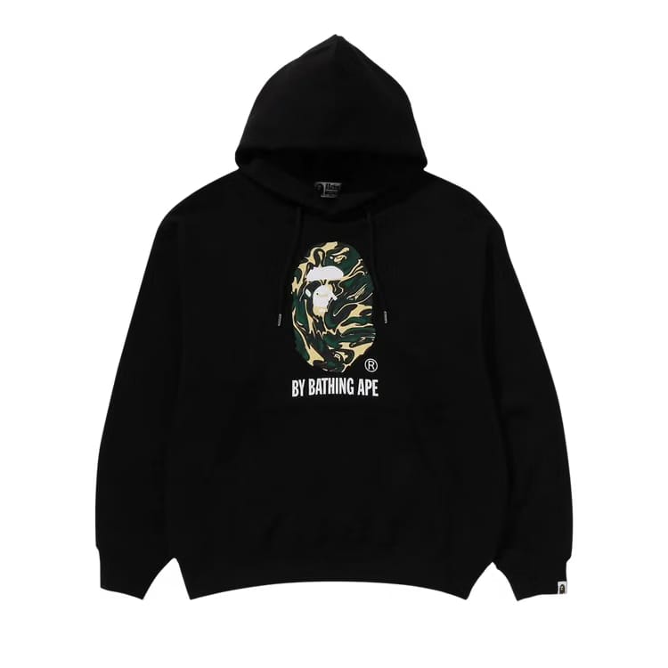 BAPE Marbling Camo By Bathing Ape Relaxed Fit Pullover Hoodie Black