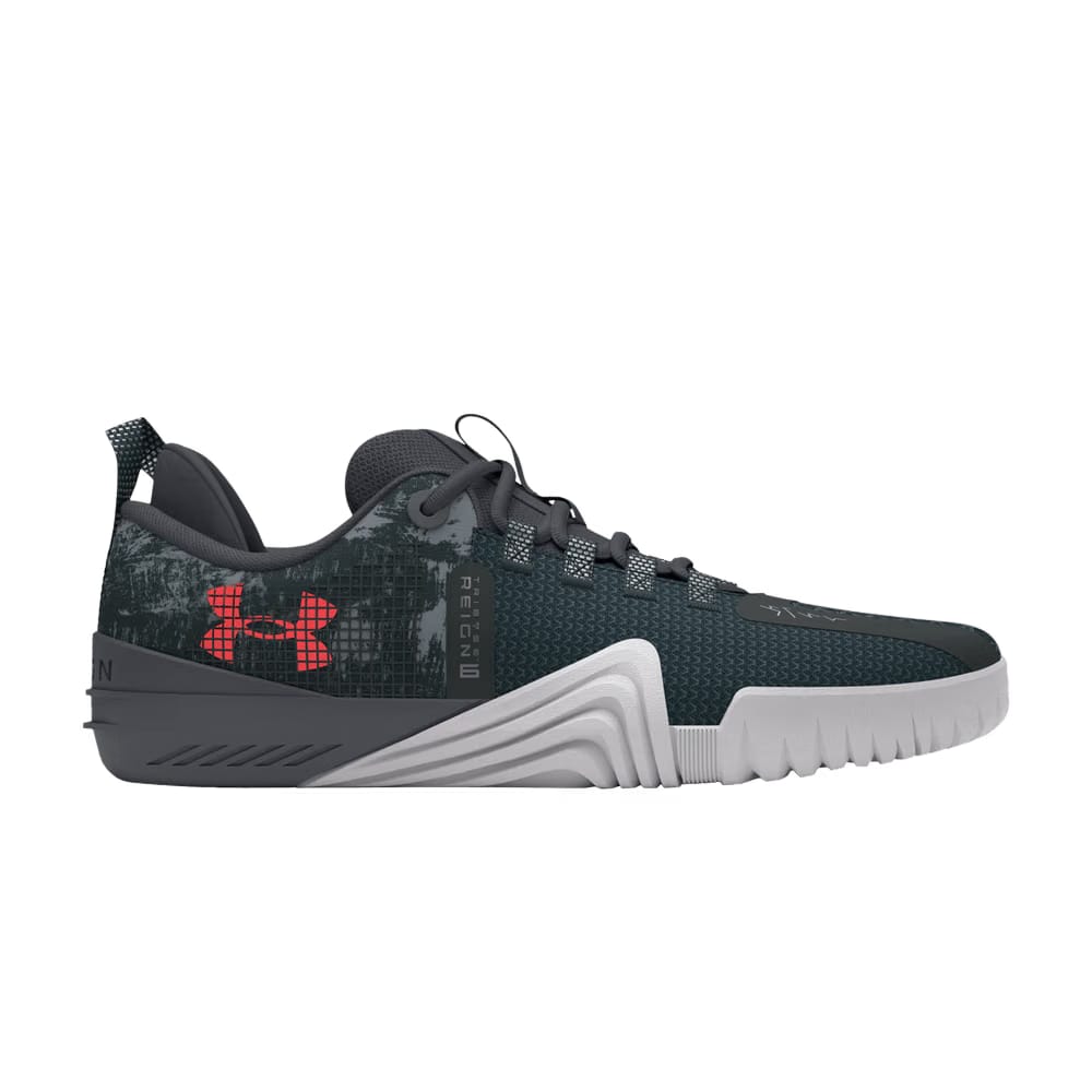 Under Armour TriBase Reign 6 Grey Void Rush Red Camo