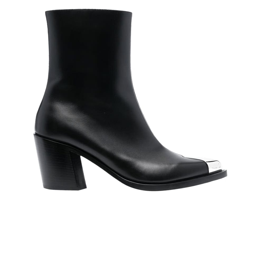 Alexander McQueen Wmns Punk Boot 'Black Silver'