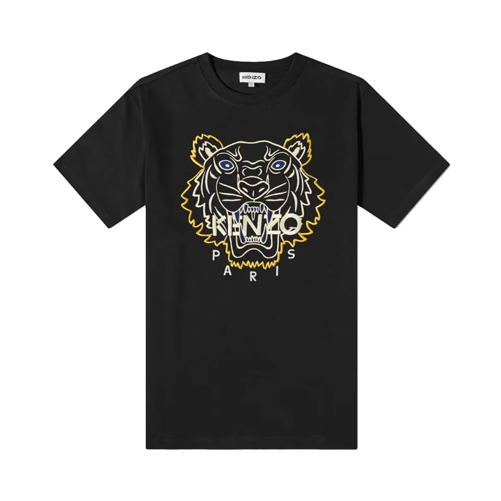 Kenzo Embroidered Black Yelloww T-Shirt
