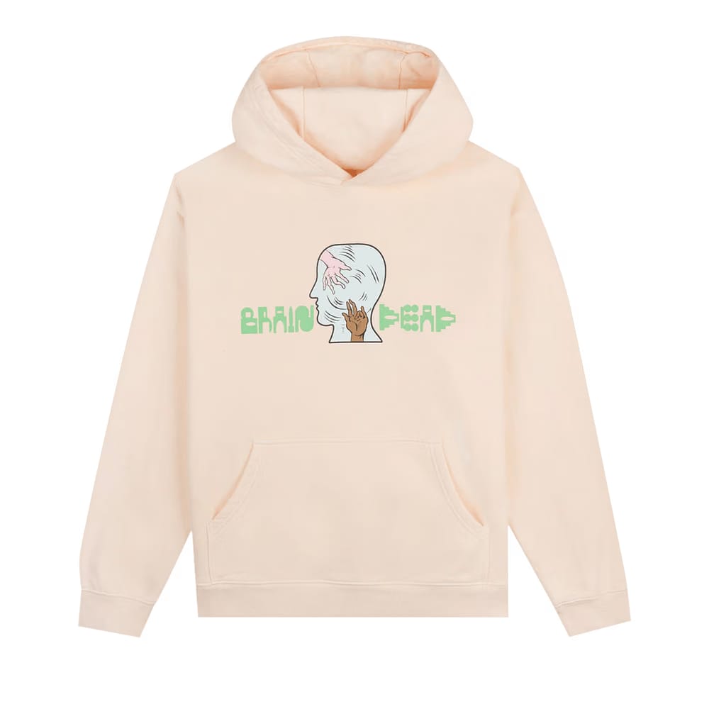 Brain Dead Handheld Hoodie Cream