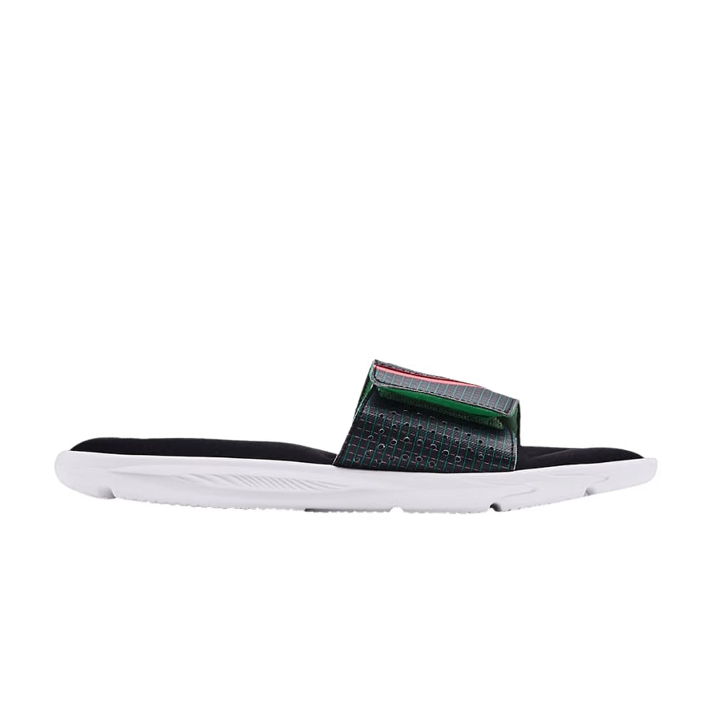 Under Armour Ignite 6 Graphic Strap Slide Black Cerise