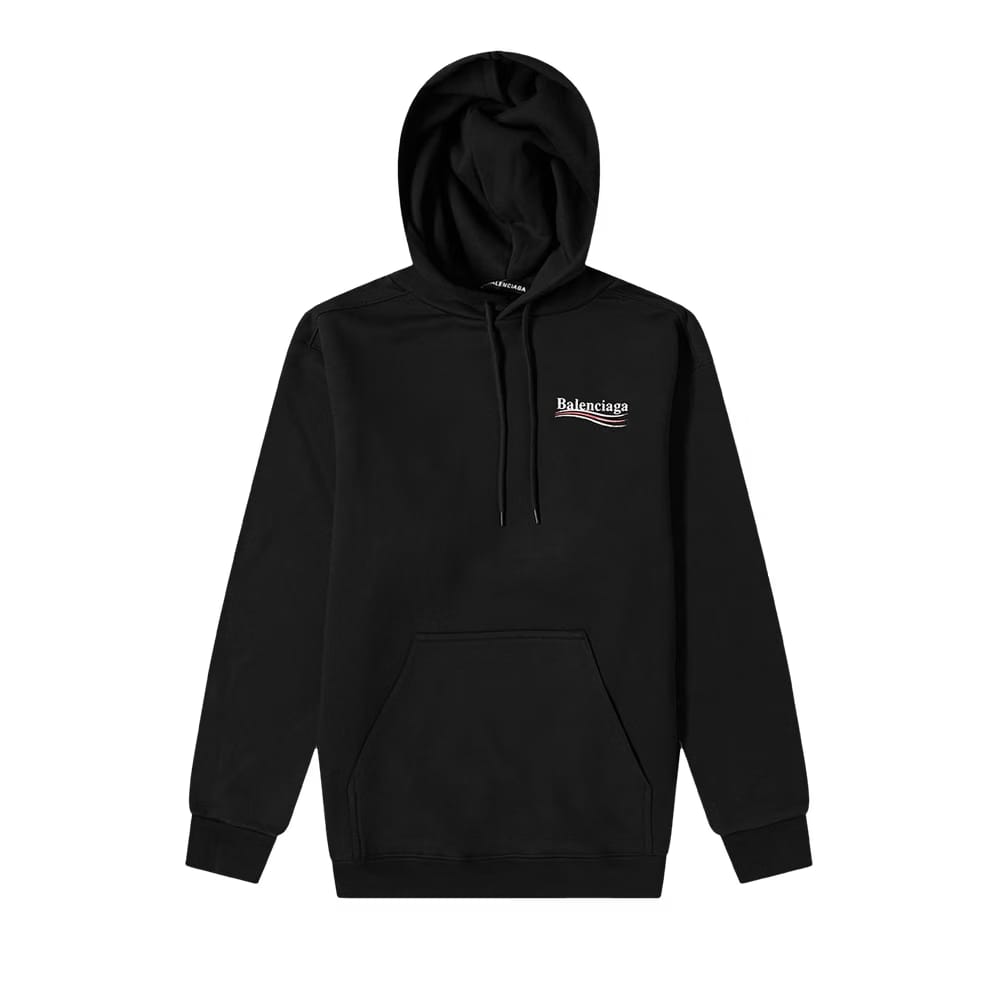 Balenciaga Political Campaign Hoodie Black