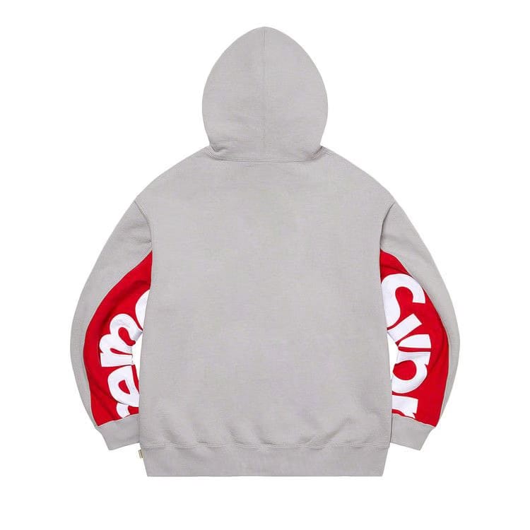 Supreme Cropped Panels Hoodie Grey