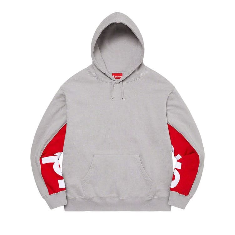 Supreme Cropped Panels Hoodie Grey