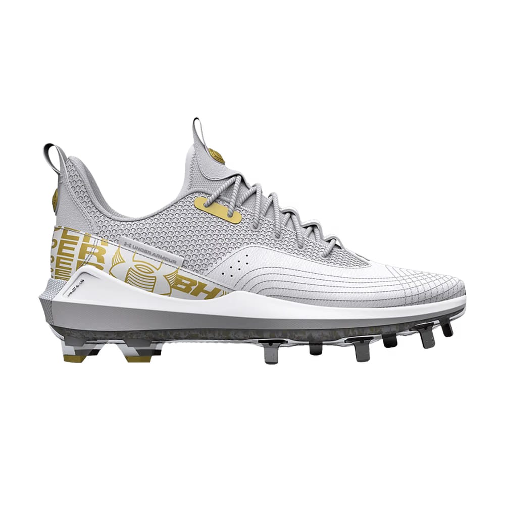 Under Armour Harper 7 Low ST White Metallic Gold