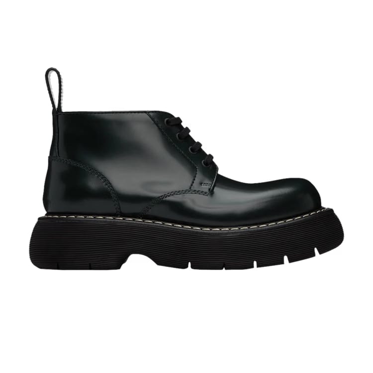 Bottega Veneta Swell Lace-Up Ankle Boot Inkwell
