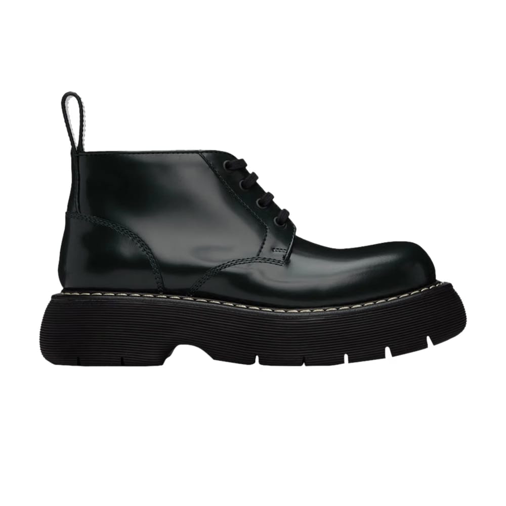 Bottega Veneta Swell Lace-Up Ankle Boot Inkwell
