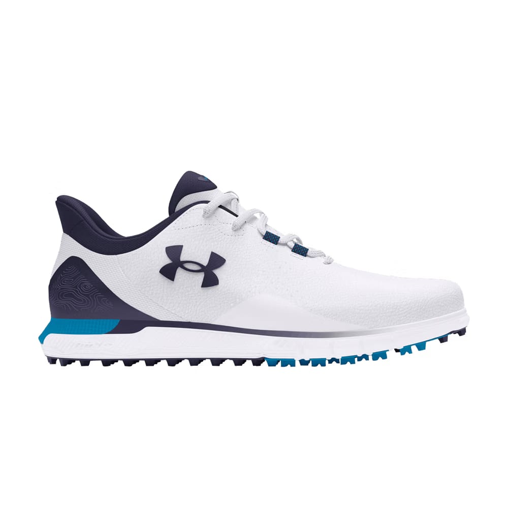 Under Armour HOVR Drive Fade Spikeless Golf Wide White Midnight Navy