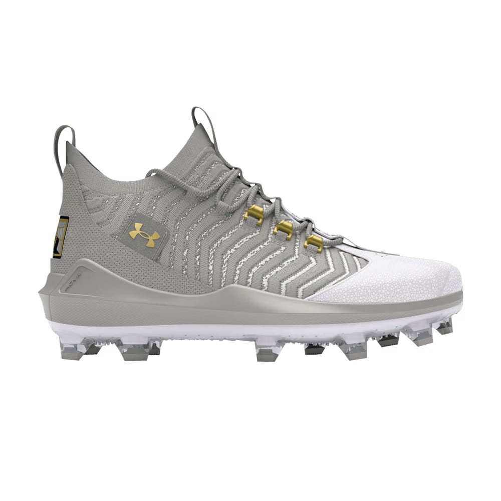 Under Armour Harper 9 Pro TPU Baseball Grey Metallic Gold