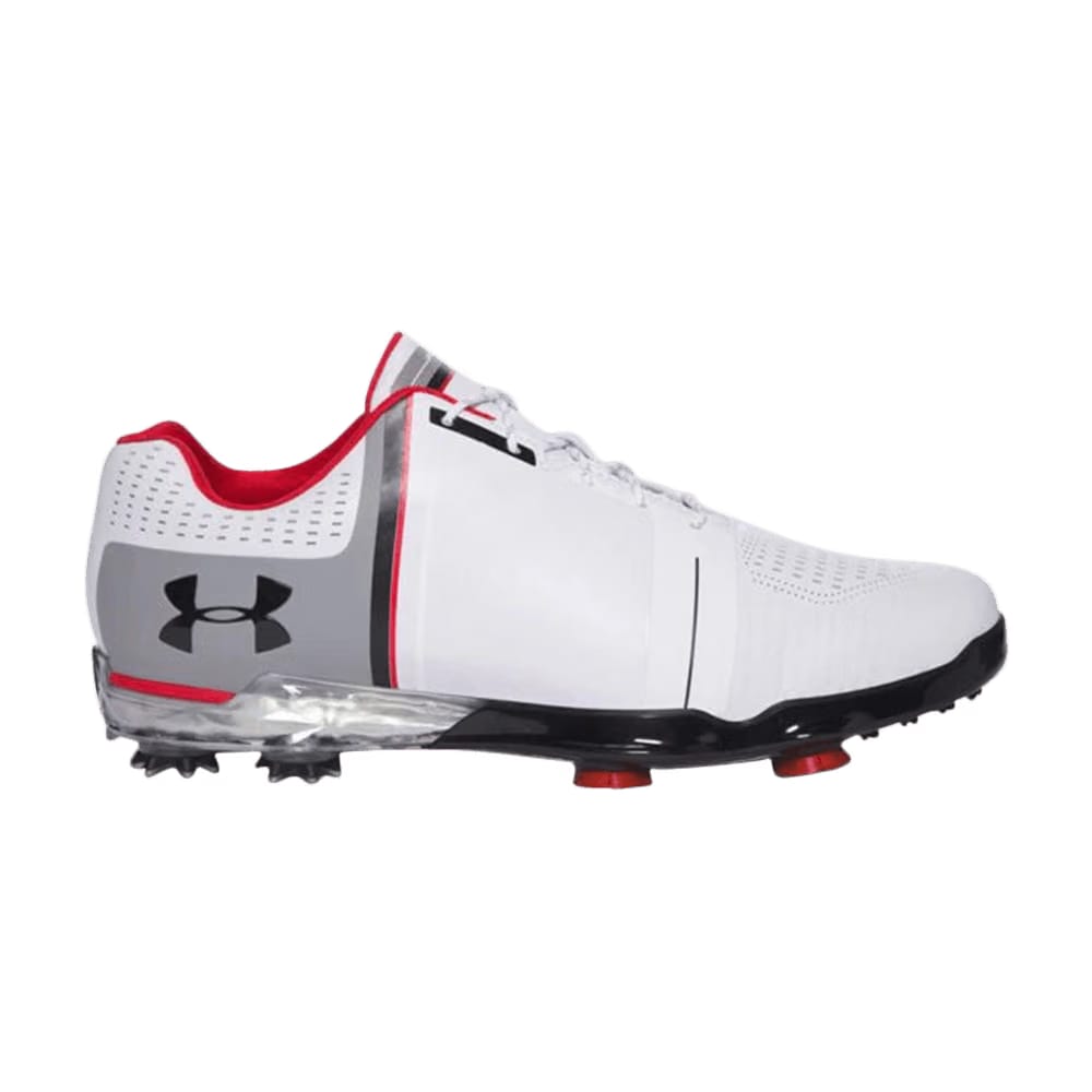 Under Armour Spieth One Wide Golf Cleat White Black Red