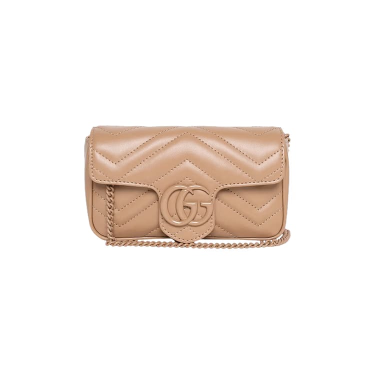 Gucci GG Marmont Matelasse Super Mini Bag Camelia