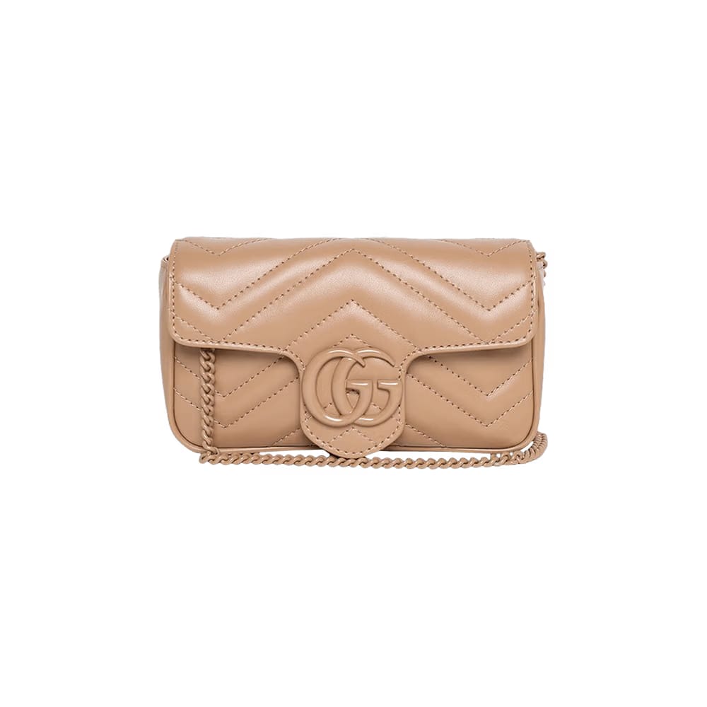 Gucci GG Marmont Matelasse Super Mini Bag Camelia