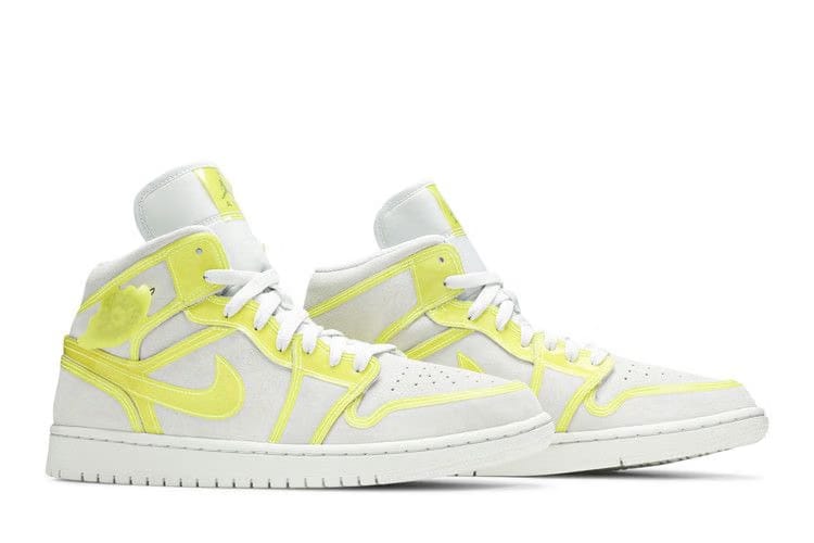 Wmns Air Jordan 1 Mid Lx Off White Opti Yellow