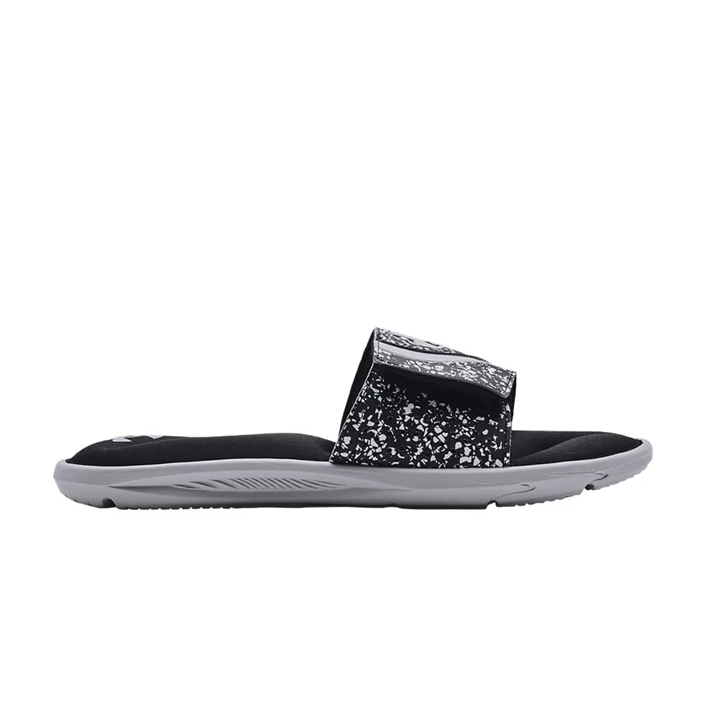 Under Armour Ignite 6 Graphic Strap Slide Black Mod Grey
