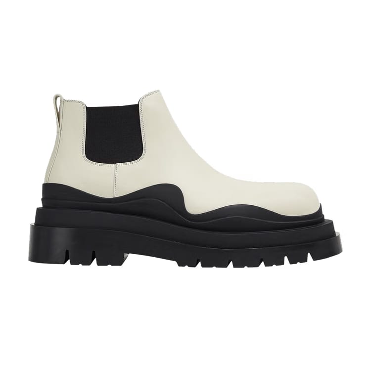 Bottega Veneta Tire Cropped Boot Sea Salt