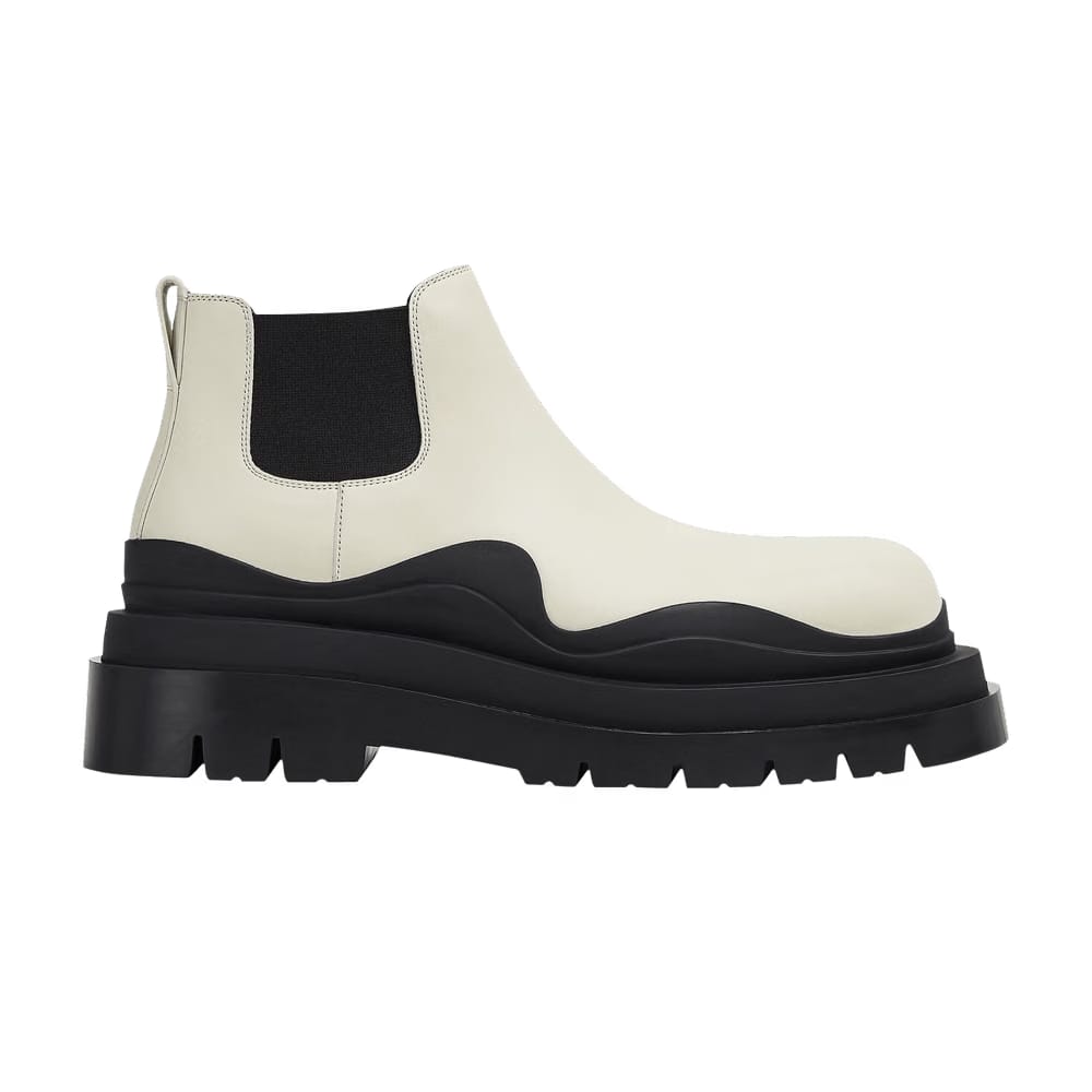 Bottega Veneta Tire Cropped Boot Sea Salt