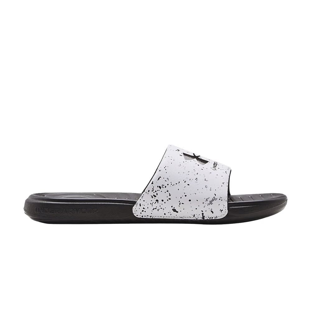 Under Armour Ansa Graphic Slide White Jet Grey Speckled