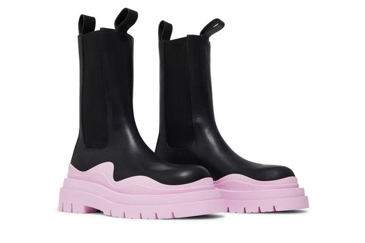 Bottega Veneta Wmns Tire Boot 'Black Gloss'