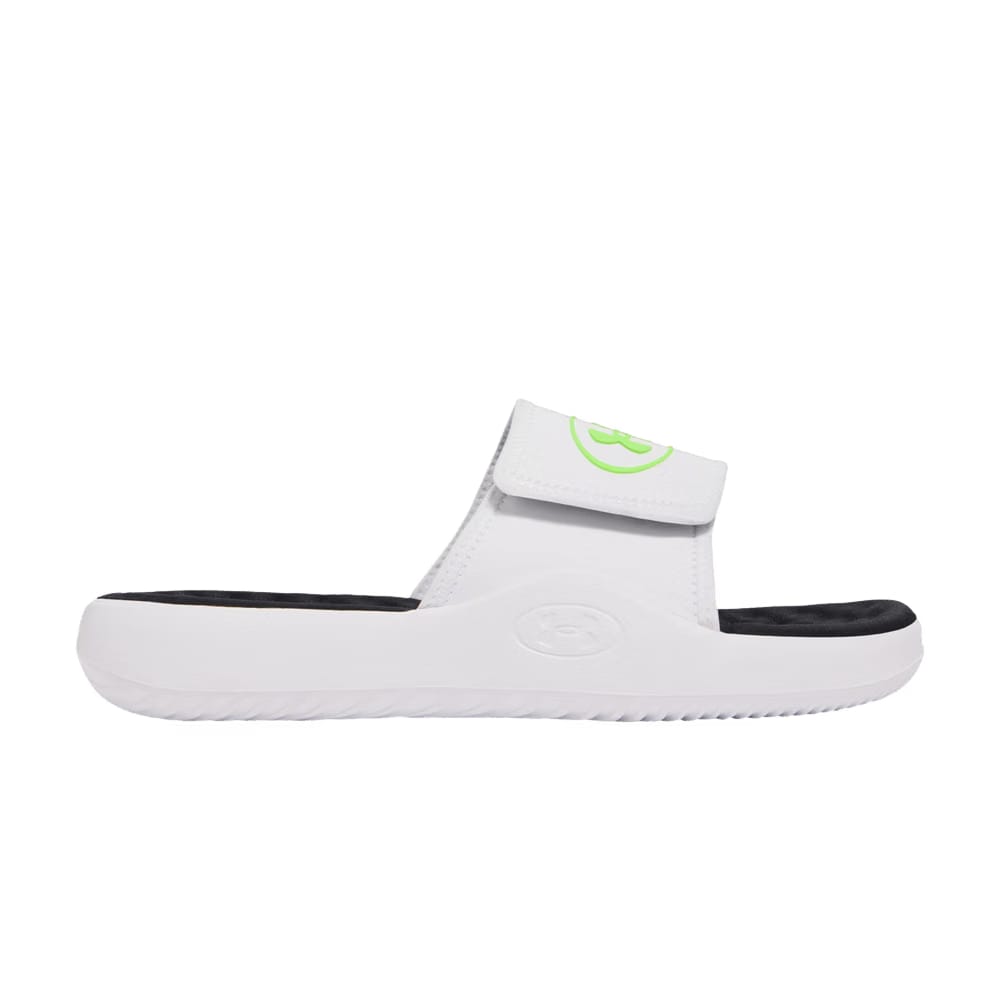 Under Armour Ignite Pro 8 Slide White Hyper Green