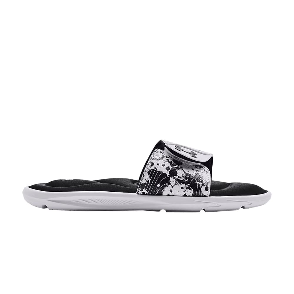 Under Armour Wmns Ignite 6 Graphic Strap Slide 'Black White'