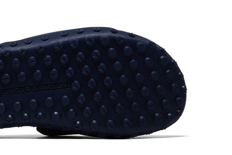 Under Armour Project Rock 3 Slide Midnight Navy Flare Orange