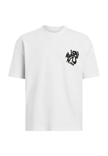 ALL SAINTS ORLANDO SS CREW ASHEN WHITE TSHIRT
