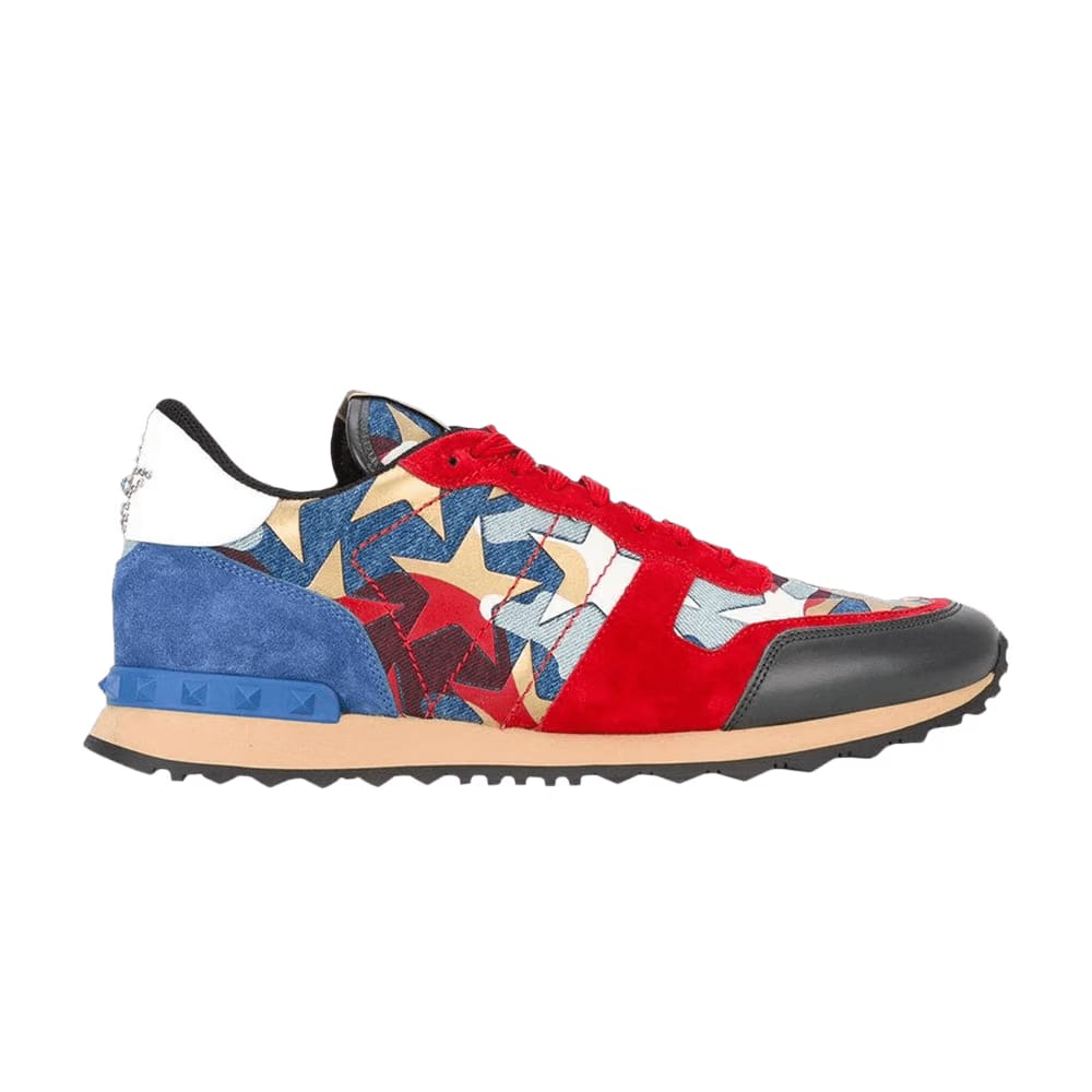Valentino Rockrunner Camo Star Studded - Red