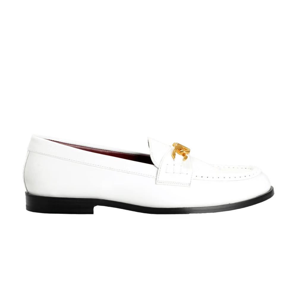 Valentino Wmns V Logo Chain Loafer 'White'