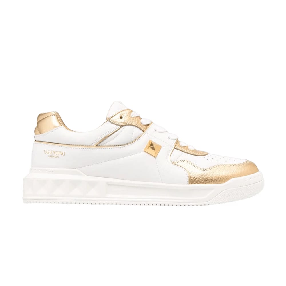 Valentino One Stud Low White Brass