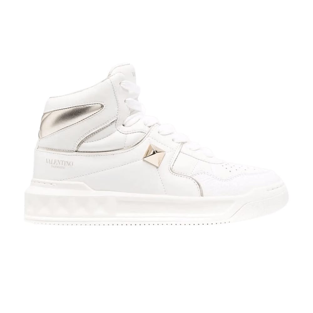 Valentino Wmns One Stud Mid 'White Silver'